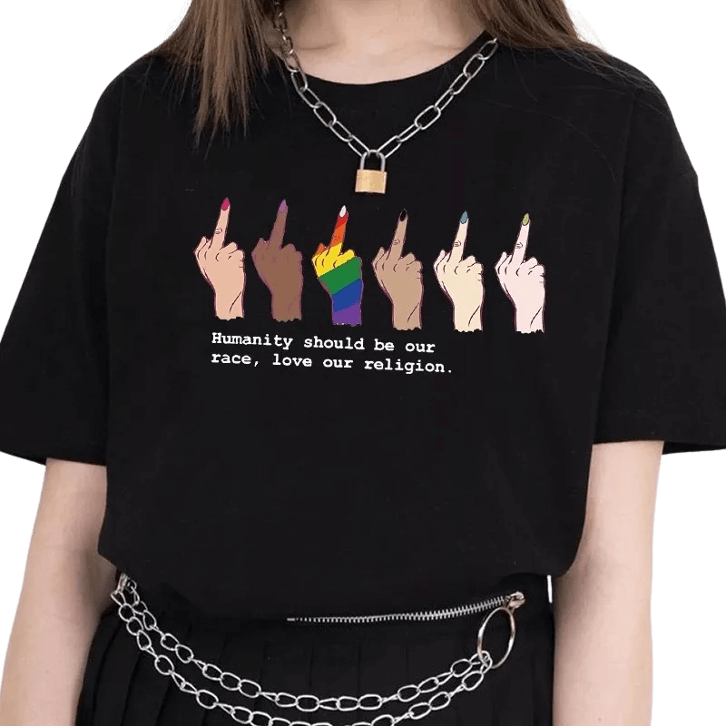 T Shirt Doigt Lgbt And Lgbt First