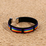 Bracelet Pride Arc-en-Ciel Tissé