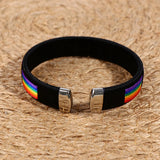 Bracelet Pride Arc-en-Ciel Tissé