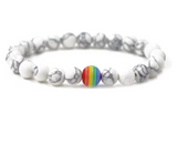 Bracelet à perles arc-en-ciel LGBT