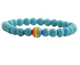 Bracelet à perles arc-en-ciel LGBT