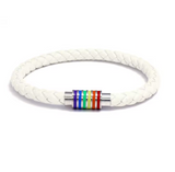 Bracelet LGBT en cuir tressé