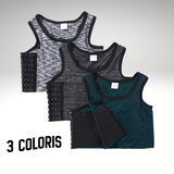 Binder FTM marbré avec crochets latéraux – vue d’ensemble des 3 coloris , vert foncé, gris clair, gris foncé