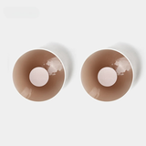 Paire de caches protecteurs silicone couleur café avec centre non adhésif, compatibles binder et Trans Tape.