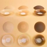 Visuel qui affiche les modèles de caches tétons , vue recto et verso 