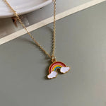 Collier arc-en-ciel nuages lgbt