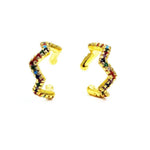 Boucles d'oreilles LGBT Shinny Zig Zag