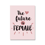 Affiche feministe avenir feminin