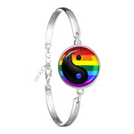 Bracelet LGBT structure Yin et Yang