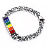 Bracelet LGBT gourmette rainbow