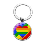 Porte clef LGBT Coeur métal