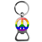 Porte clef LGBT decapsuleur peace and love