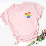 Tee-shirt LGBT Modern Heart rose