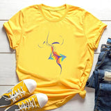 Tee-shirt LGBT baiser délicat jaune