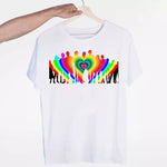 Tshirt LGBT coeur rainbow coloré