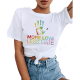 T shirt More Love Less Hate LGBT
