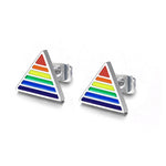 boucles oreilles LGBT pyramide