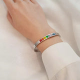 bracelet LGBT argent Range Rainbow