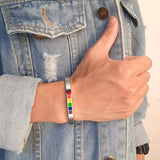 bracelet argent LGBT Range Rainbow