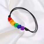 bracelet noeuds multiples LGBT colore