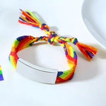 plaque tissee bracelet LGBT