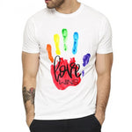 T shirt Love wins LGBT arc-en-ciel