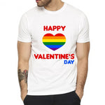 T shirt Happy Valentine's LGBT arc-en-ciel