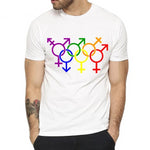 T shirt homme genre arc-en-ciel LGBT