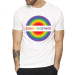T shirt homme come together arc-en-ciel LGBT