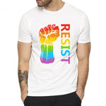 T shirt homme Resist LGBT arc-en-ciel