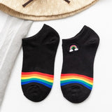 Chaussettes noir arc-en-ciel LGBT