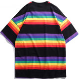 T shirt noir capsule arc-en-ciel LGBT à l'arrière