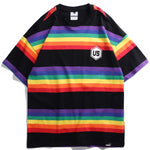 T shirt noir capsule arc-en-ciel LGBT