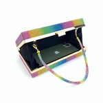sac LGBT Shinny Rainbow clutch cassette 
