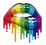 stickers auto lips LGBT