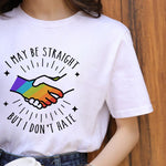 Tee-shirt LGBT Hétéro Solidaire blanc